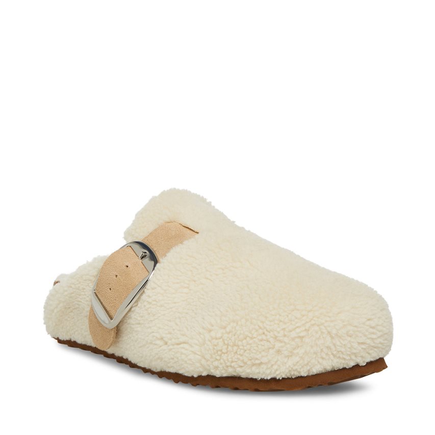 Sandalias de Diapositivas Steve Madden Cuddle Mujer Blancas | ES NPE920